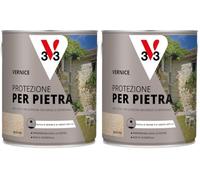 V33 Vernice per Pietra Incolore 1L (Confezione da 2)