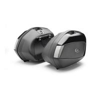 V35 - Set valigie laterali Monokey® SIDE Tech con cover nera tinta unita / ca...