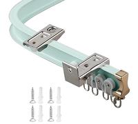 V3VOGUE Binario Flessibile E Curvabile per Tenda 100-660CM, Binari per Tende A Soffitto E Parete in Alluminio, Facile da Curvabile E Tagliare, per Finestre A L/U A Forma Tende Divisori