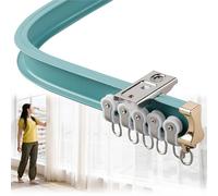 V3VOGUE Curvabile Binario per Tenda in Alluminio, Binario Curvo per Tende Installazione A Soffitto E Parete, Divisore per Stanze, 100-660 Cm Curvabile Bastoni per Tende Finestre A L/U
