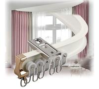 V3VOGUE Curvabile Binario per Tende A Soffitto O Montaggio A Parete, Divisore per Stanze Binari A Soffitto, Privacy, Guida Dritte O Curve, per Finestre, Camper, Tende da Doccia A Soffitto