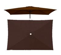 V3VOGUE Tela di Copertura per Ombrellone da Esterno, Protezione UV E Impermeabile, per Ombrellone 300x200cm A 6 Stecche, Telo di Ricambio Rettangolare per Ombrellone da Spiaggia Patio Piscina(Brown)