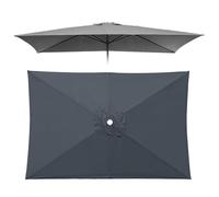 V3VOGUE Tela di Copertura per Ombrellone da Esterno, Protezione UV E Impermeabile, per Ombrellone 300x200cm A 6 Stecche, Telo di Ricambio Rettangolare per Ombrellone da Spiaggia Patio Piscina(Grays)
