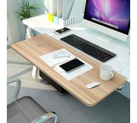 V3VOGUE Vassoio Pieghevole per Tastiera 55x25 65x25 75x25cm Prolunga Ergonomica per Scrivania, Supporto per Braccio Gomito, Migliora Il Comfort, Estensione da Scrivania con C-Morsetto