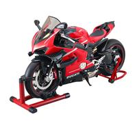 V4 Top Edition - Modellino di moto in lega pressofuso 1/7, replica con accensione, luci, suono del motore e doppio fumo di scarico, regalo da collezione per adulti