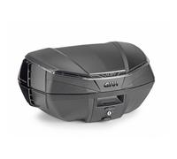 GIVI BAULE V49 AIR Bauletto Moto, Nero, Sistema Wingflow con 4 Alette Argentate (TECH)