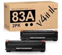 v4ink Cartuccia toner CF283A compatibile di ricambio per HP 83A CF283A per l'uso con stampanti HP Pro MFP M127fw M127fn M125nw M201dw M201n M225dn M225dw M125a Series (nero, confezione da 2)