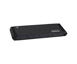 V7 DOCKUSBC replicatore di porte e docking station per notebook USB 3.2 Gen 1 [3.1 1] Type-A Nero (USB-C 3-DISPLAY DOCKING STATION - 65WPD 2K 4K HDMI DVI) [DOCKUSBC] - Nouvo