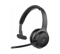V7 HB605M - Cuffie Bluetooth Mono con microfono e staffa rimovibile per PC, MAC, iPhone, Android, Bluetooth 5.0, Microsoft Teams, Zoom, Google Voice, Skype