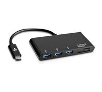 V7 HUB 2 in 1 USB C Black J153338