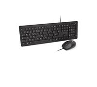 V7 CKU700IT Wired Keyboard-Mouse Set per mouse con tastiera, collegamento via cavo USB, lavabile, per PC, desktop, notebook, laptop (nero)