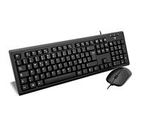 V7 Set tastiera e mouse con cavo USB e adattatore PS2 - IT
