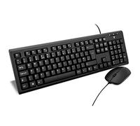 V7 Set tastiera e mouse con cavo USB e adattatore PS2 - UK