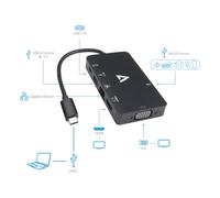 V7 V7UC-U3CRJ45HDVG-BLK Adattatore grafico USB 3840 x 2160 pixel Nero - Nouvo