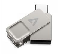 V7 VF3128GTC Unità flash USB da 128 GB USB Type-A / USB Type-C 3.2 Gen 1 (3.1 Gen 1) Argento - Nouvo