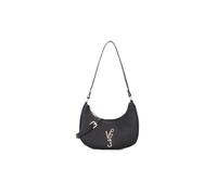 V73 Borsa a Spalla Camille, nero, Poliuretano, con Tracolla Regolabile e Catena Amovibile