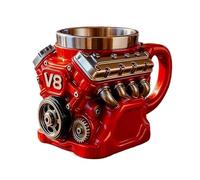 V8 - da caffè per auto, con manico in stile vintage, per la colazione per ufficio, viaggi, caffè, adulti, amanti della veu