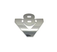 V8 Distintivo Cromo Per Scania Camion Inox Grande - 350mm Larghezza X 315mm Alta