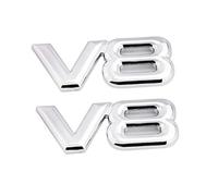 V8 Emblema Auto Adesivo Display Motore Auto Adesivo Emblema Distintivo Auto (argento)