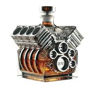 V8 Engine Liquor Decanter, Whiskey Bottle, Decorative Spirits Display | Liquor Decanter, V8 Engine Whiskey Bottle, Distinctive Display Design, Decorative Barwares for Serving and Showcasing Spirits