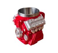 V8 Engine Mug - Vintage Beverage Container, Double Wall Milk Cup, Long Lasting Automotive Style Drinkware | Car Enthusiasts Mechanics Engineers Fathers Men Boyfriends Birthday Holiday Christmas Garage