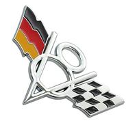 V8 US und Racing Target Flagge Sticker 3D Badge Autoadesivo Targhetta per auto universale styling bagagliaio portellone posteriore