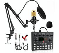 V8S Audio Mixer Live Voice Changer Scheda audio esterna, colore: oro Cantilever
