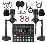 V8s for 2, V8s Voice Changer con BM-800 Podcast Microphone Bundle - Microfono a condensatore da studio perfetto per podcasting, registrazione, canto, streaming e gioco