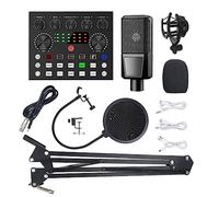 V8S Scheda audio dal vivo Microfono Set Regolazione del tono Cambiamento del suono Intelligente Dodge Supporto Due persone Due piattaforme