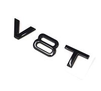 V8T Emblema scritta in plastica con retro adesivo in schiuma Badge (Nero)