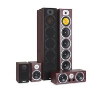 V9B Set Altoparlanti Surround 5 Casse 440W RMS mogano