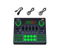 V9SJ Live Sound Card Voice Changer Con 12 Scene Ed Effetti Elettronici Mixer uditivo 2 Microfoni Per Cantare Scheda Audio