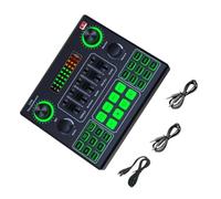 V9SJ Live Sound Card Voice Changer Con 12 Scene Ed Effetti Elettronici Mixer Uditivo 2 Microfoni Per Cantare Studio Live Scheda Audio