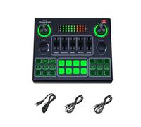 V9SJ Live Sound Card Voice Changer Con 12 Scene Ed Effetti Elettronici Mixer Uditivo Supporto 2 Microfoni Per Cantare