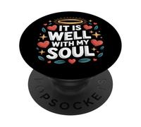 Va bene con la mia anima, carino messaggio positivo, fede PopSockets PopGrip Adesivo