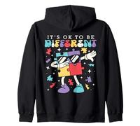 Va bene essere diversi Dabbing Puzzle Autismo Consapevolezza Felpa con Cappuccio
