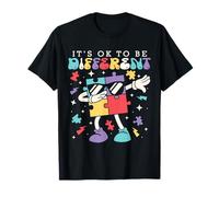Va bene essere diversi Dabbing Puzzle Autismo Consapevolezza Maglietta