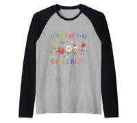 Va Bene Essere Diversi Design Carino Positivo per Bambini, Insegnanti Maglia con Maniche Raglan