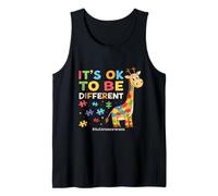 Va bene essere diversi Puzzle Giraffe Awareness Art Canotta