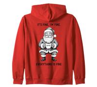 Va Bene I'm Fine Coffee Babbo Natale Felpa con Cappuccio
