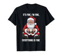 Va Bene I'm Fine Coffee Babbo Natale Maglietta