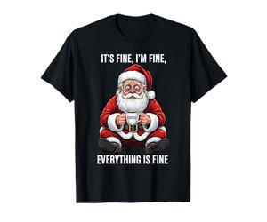 Va Bene I'm Fine Coffee Babbo Natale Maglietta
