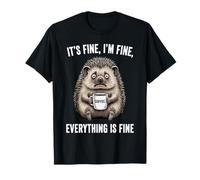 Va Bene I'm Fine Coffee Hedgehog Maglietta