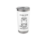 Va bene I'm Fine Coffee Otter Bicchiere termico in acciaio inox doppia parete