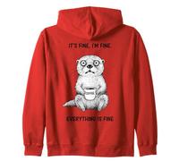 Va Bene I'm Fine Coffee Otter Felpa con Cappuccio