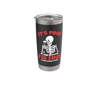 Va bene I'm Fine Radiology Technician Skeleton X-ray Tech Bicchiere termico in acciaio inox doppia parete