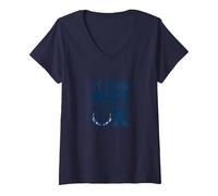 Va Bene Non Essere Ok Salute mentale Uomini Potenziamento Messaggio Maglietta con Collo a V, Donna, Navy, XL