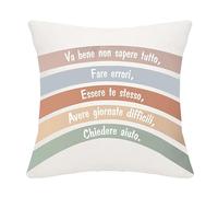 Va bene non sapere tutto fare errori essere te stesso Copri cuscino arcobaleno a tema salute mentale per casa adolescenti bambini uomini regalo ispiratore(Va bene non sapere tutto-lui)