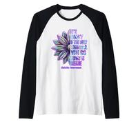 Va Bene Respirare Il Fiore della consapevolezza del suicidio Maglia con Maniche Raglan