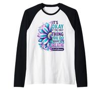 Va Bene Respirare Il Fiore della consapevolezza del suicidio Maglia con Maniche Raglan